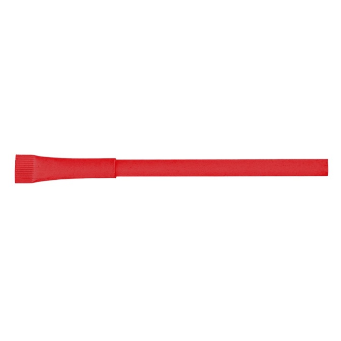 Papierowy długopis czerwony Brittany z logo