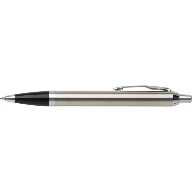 Parker IM srebrny, czarne detale – grawer z logo