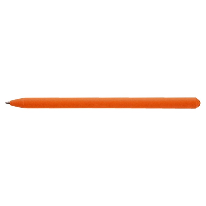Pomarańczowy rolowany długopis papierowy Debra z logo