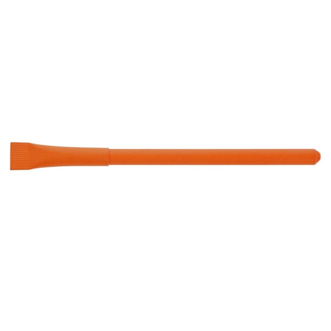 Pomarańczowy rolowany długopis papierowy Debra z logo