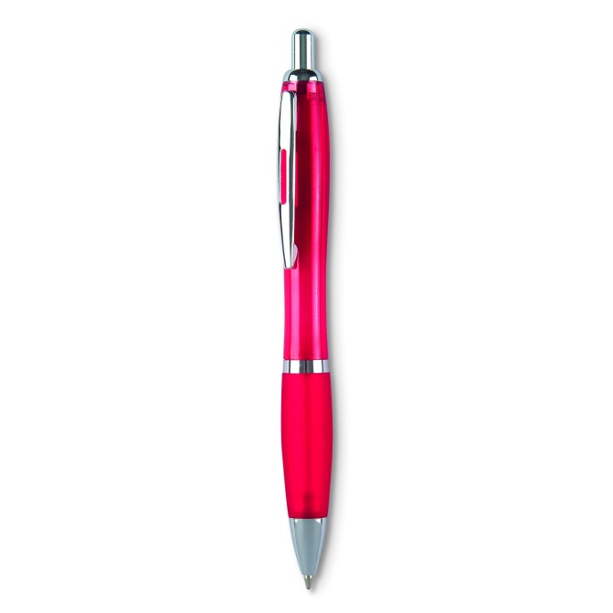 Rio Colour – czerwony długopis ABS, metalowy klips
