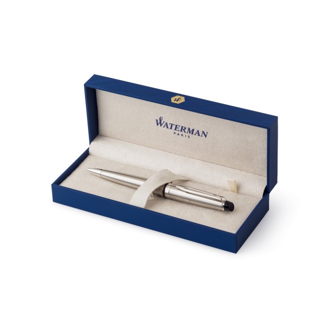 Waterman Expert Silver – stalowy długopis z grawerem