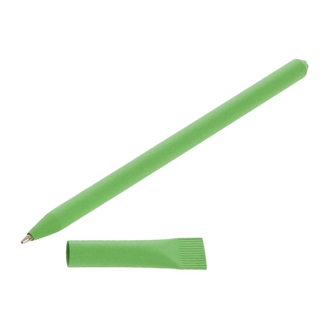 Zielony długopis papierowy Debra z logo